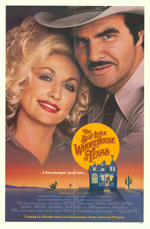 best little whorehouse in texas 1982 advance one sheet poster folded